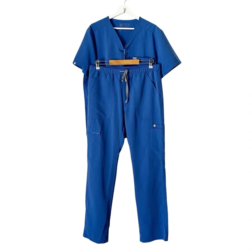 Figs Men's Cairo Cargo Scrub Pant & Chisec Three Pocket Scrub‎ Top Size L